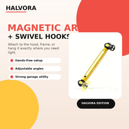Halvora 3000LM magnetic under-hood rechargeable work light bar