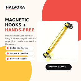 Halvora 3000LM magnetic under-hood rechargeable work light bar